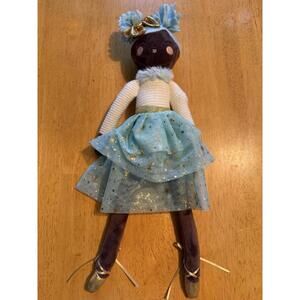 Nicole Miller Home Kids Ballerina Plush Stuffed Doll Brown